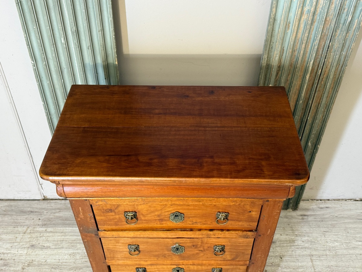Small Cherrywood Chest Of Drawers From The Restoration Period -photo-1