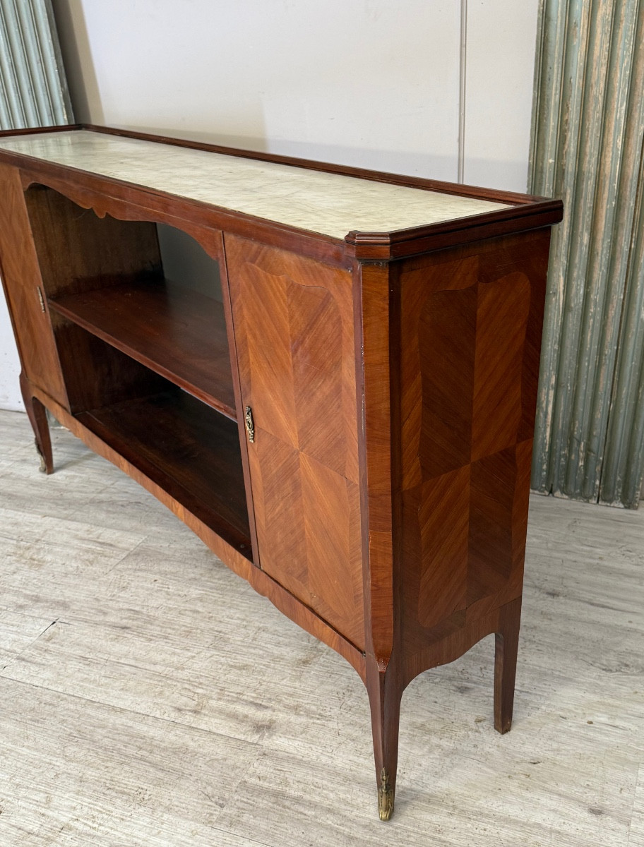 Transitional Style Marquetry Sideboard -photo-1