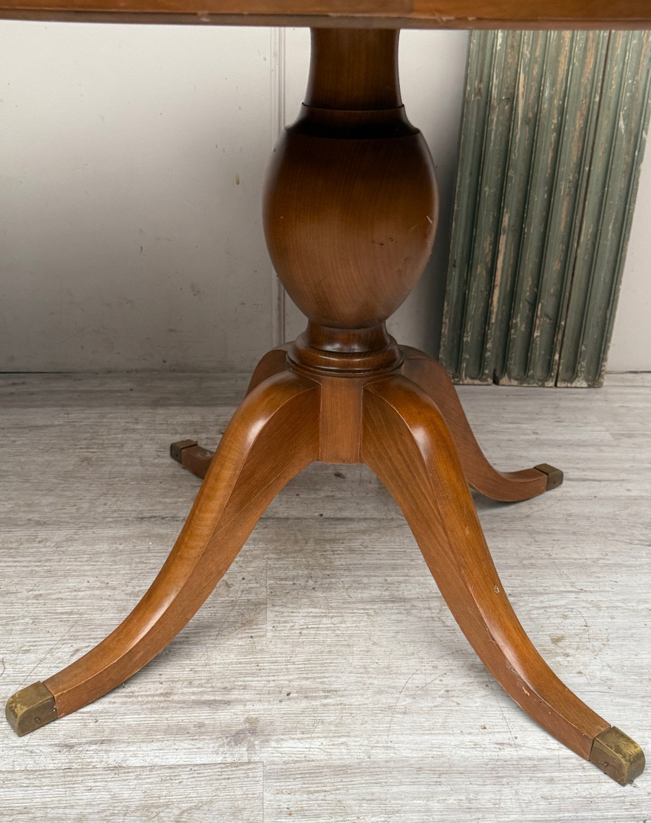 Pair Of Restoration-style Walnut Pedestal Tables From The Carlton Hotel In Cannes -photo-3