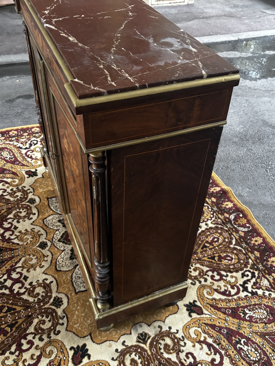 Meuble d’appui en marqueterie d’époque Napoléon III-photo-2