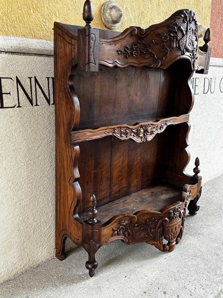 Provençal Bread Box In Solid Walnut, Dating From The 18th Century-photo-3