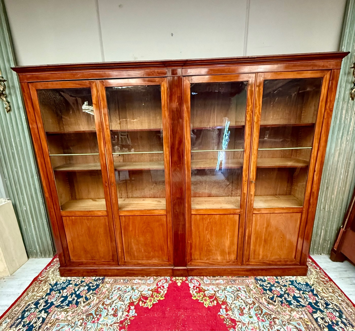 19th Century Restoration Period Mahogany Bookcase -photo-4