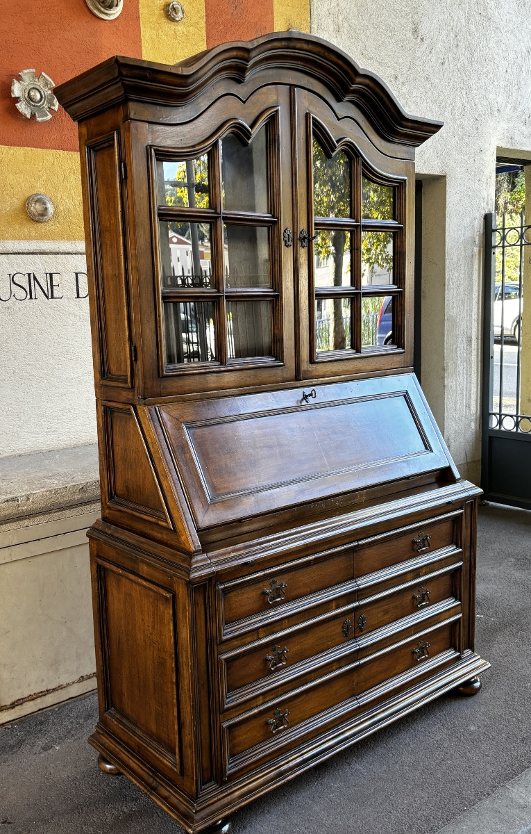 Louis XIV Display Case In Walnut Forming A Scriban-photo-2