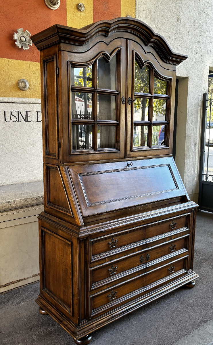 Louis XIV Display Case In Walnut Forming A Scriban-photo-2