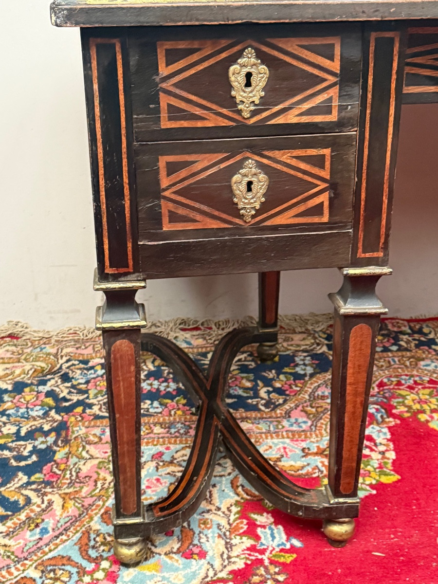 Mazarin Desk With Black Background Decoration From The Louis XIV Period -photo-5