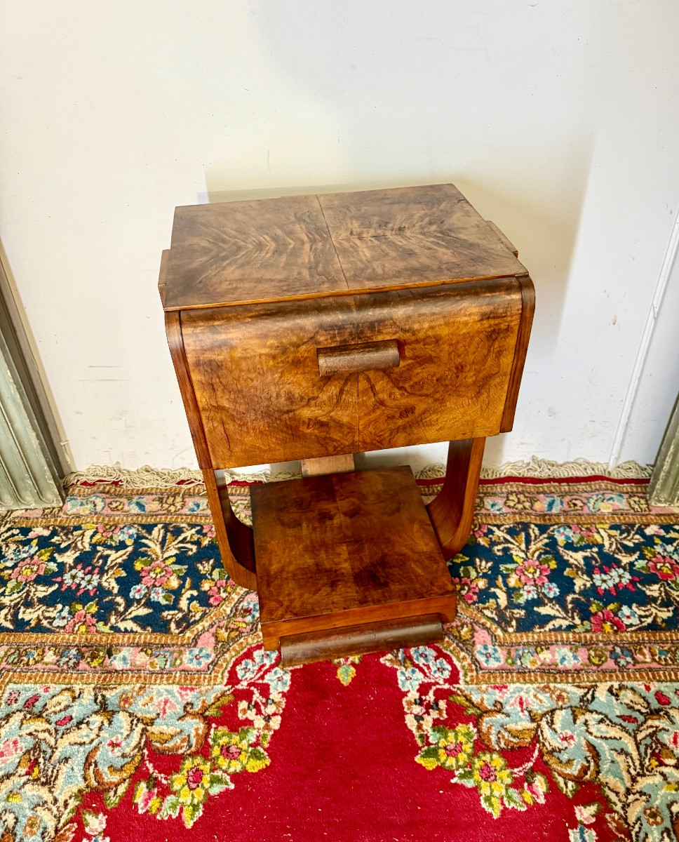 Chevet art déco en noyer -photo-2