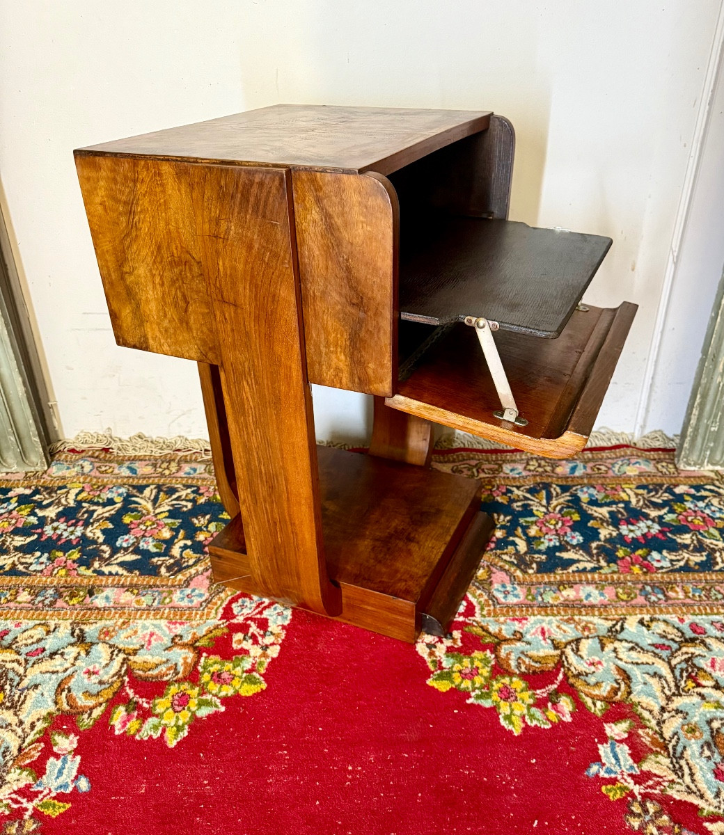 Chevet art déco en noyer -photo-3