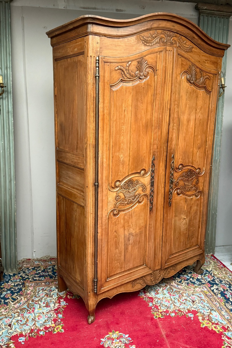 armoire louis XV en noyer -photo-2