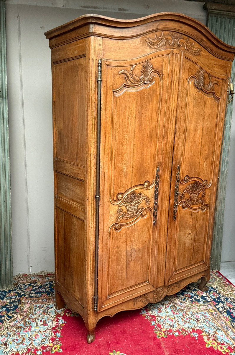 armoire louis XV en noyer -photo-3