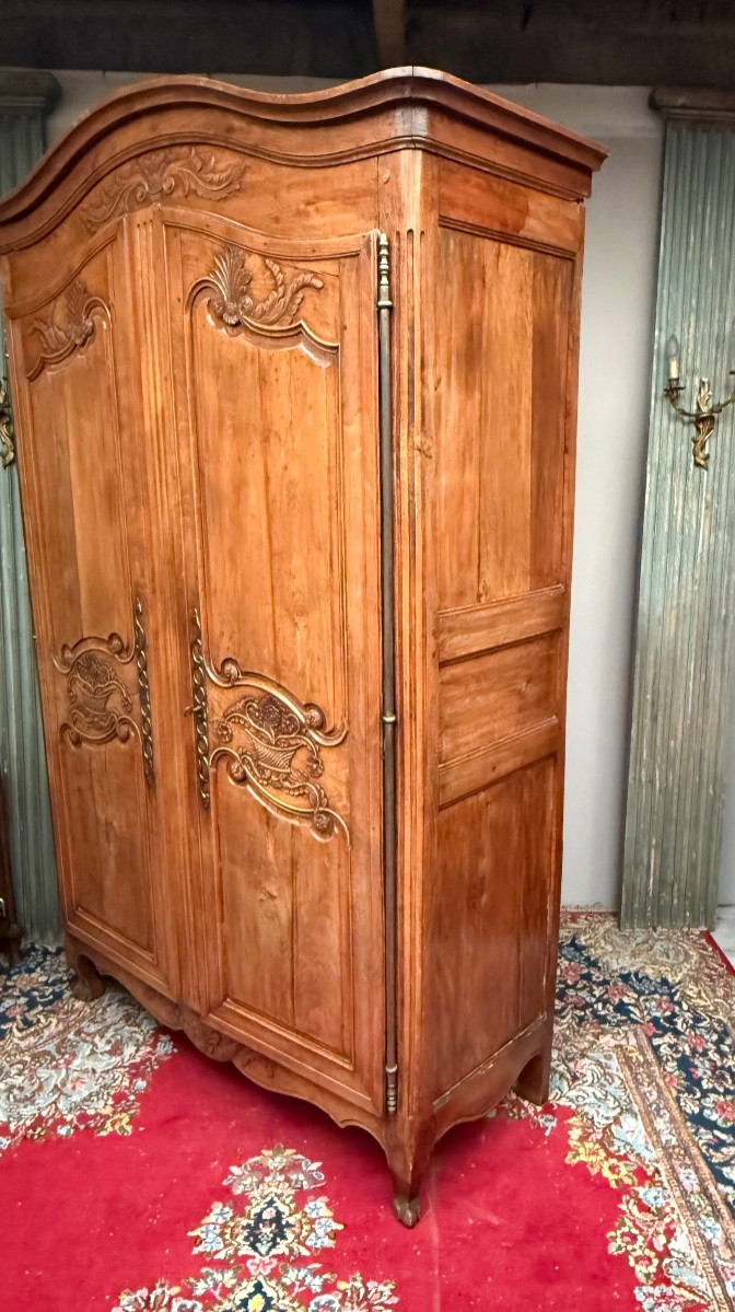 armoire louis XV en noyer -photo-4