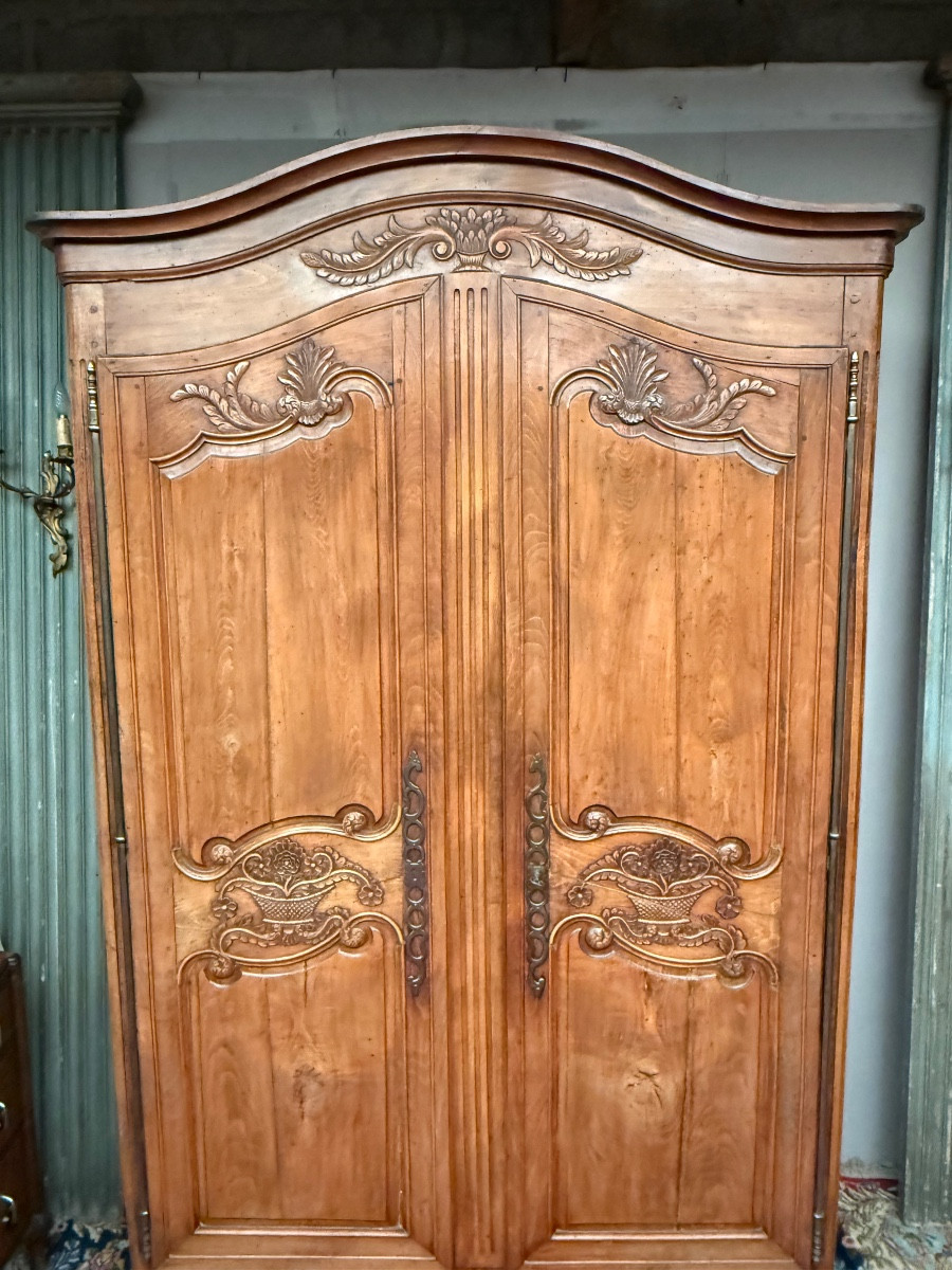 armoire louis XV en noyer -photo-5