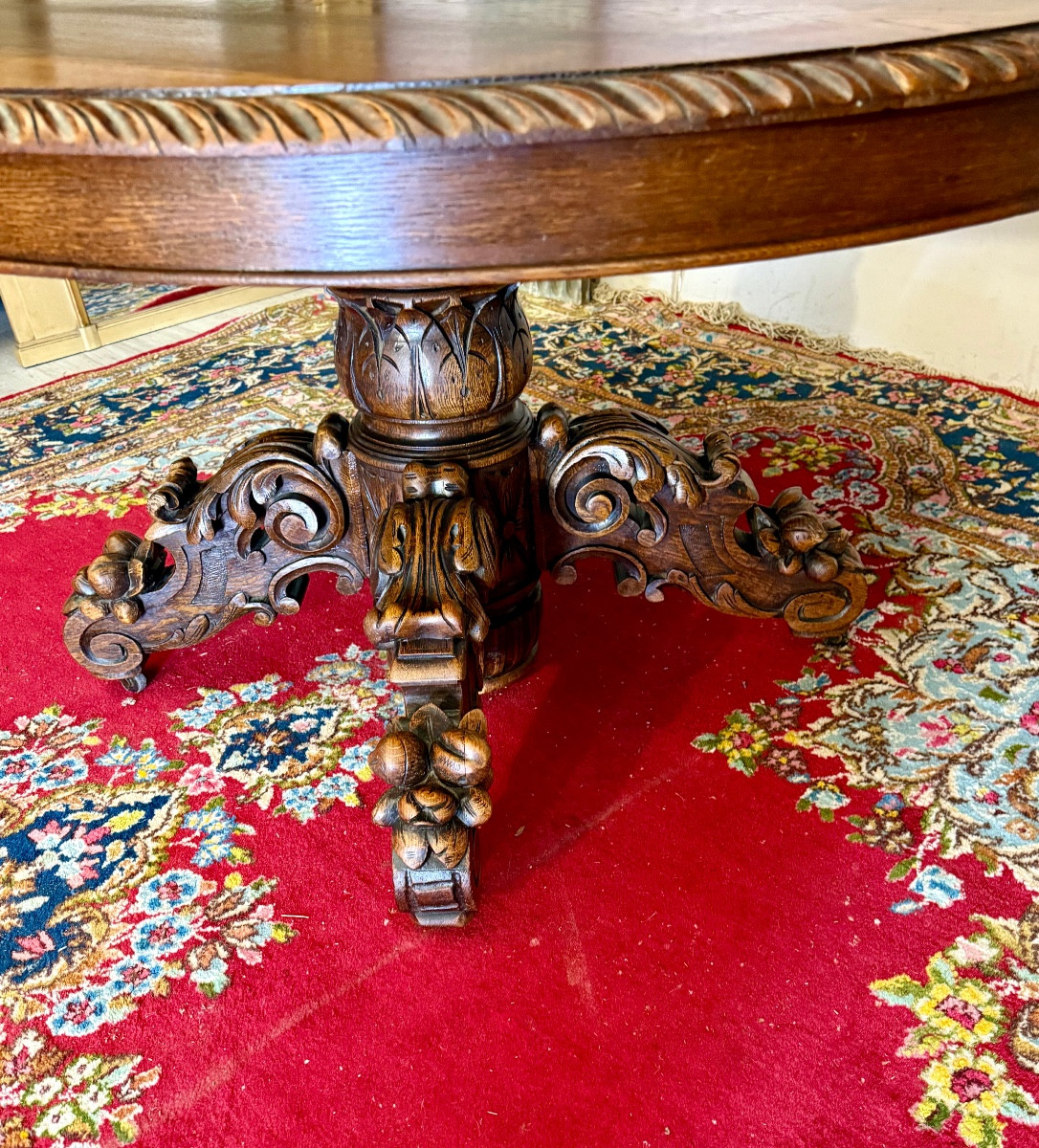 Table  à rallonges de style louis XIII. 19 ème siècle  2 m90-photo-3