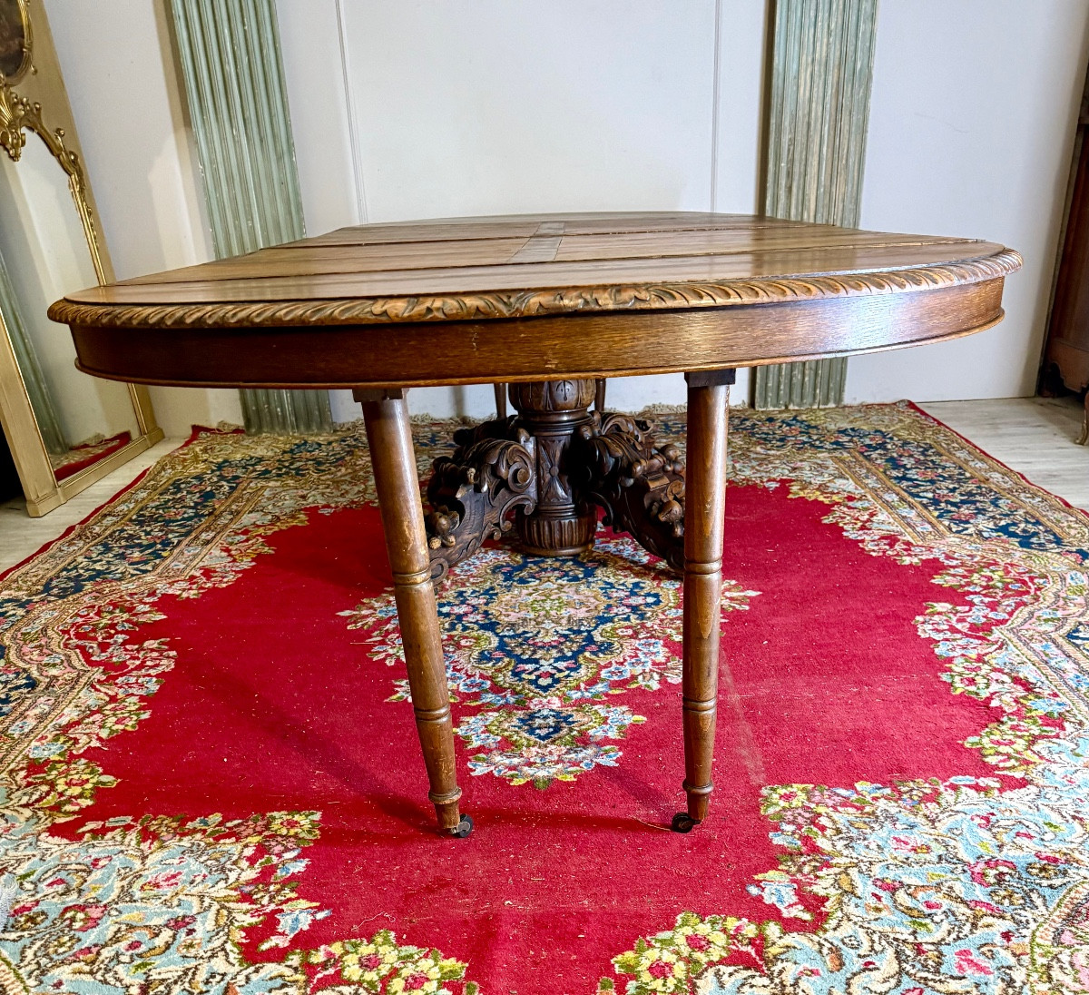 Table  à rallonges de style louis XIII. 19 ème siècle  2 m90-photo-5