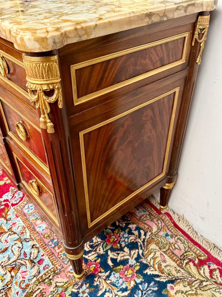 Louis XVI Style Mahogany Chest Of Drawers-photo-4
