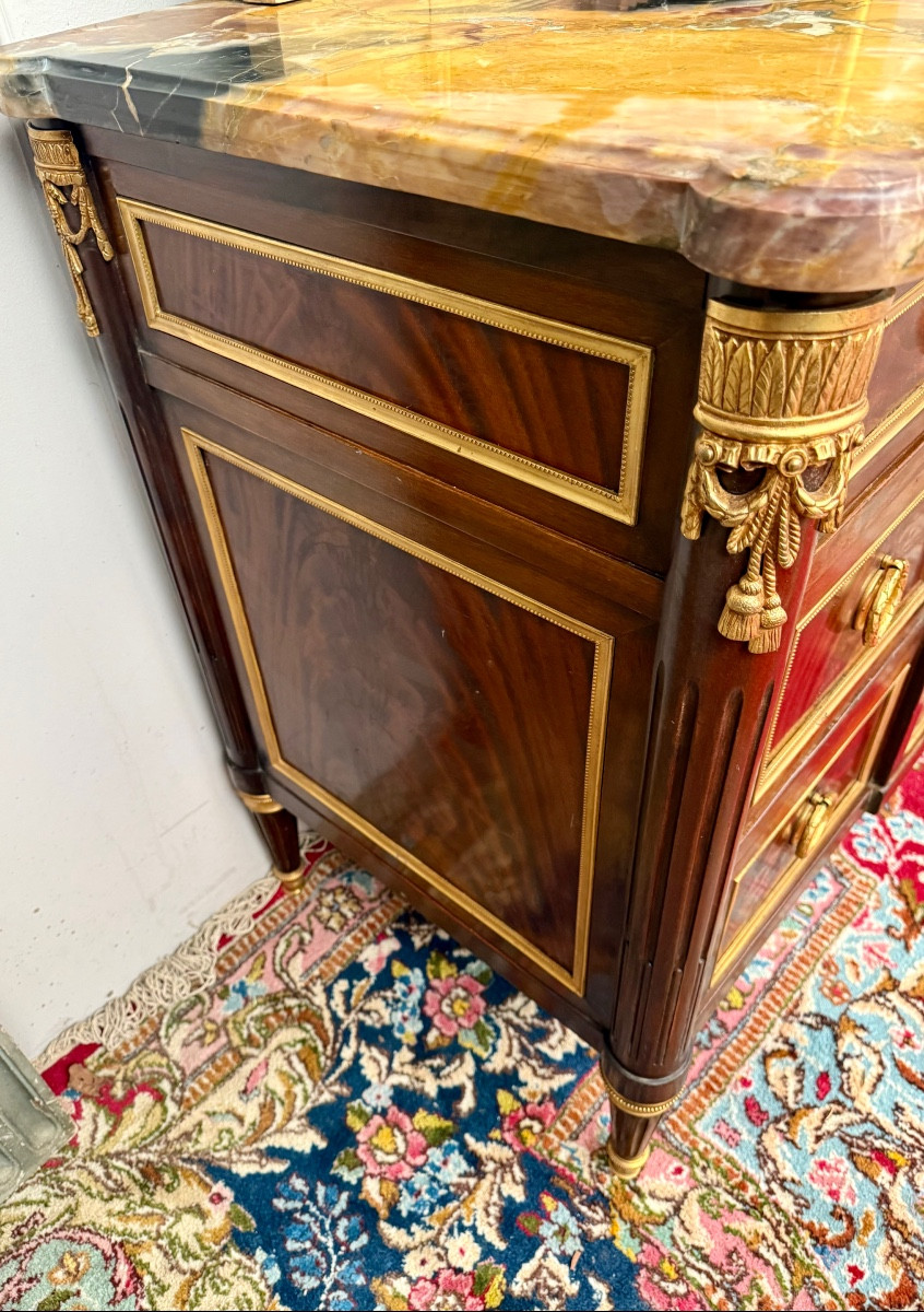 Louis XVI Style Mahogany Chest Of Drawers-photo-1