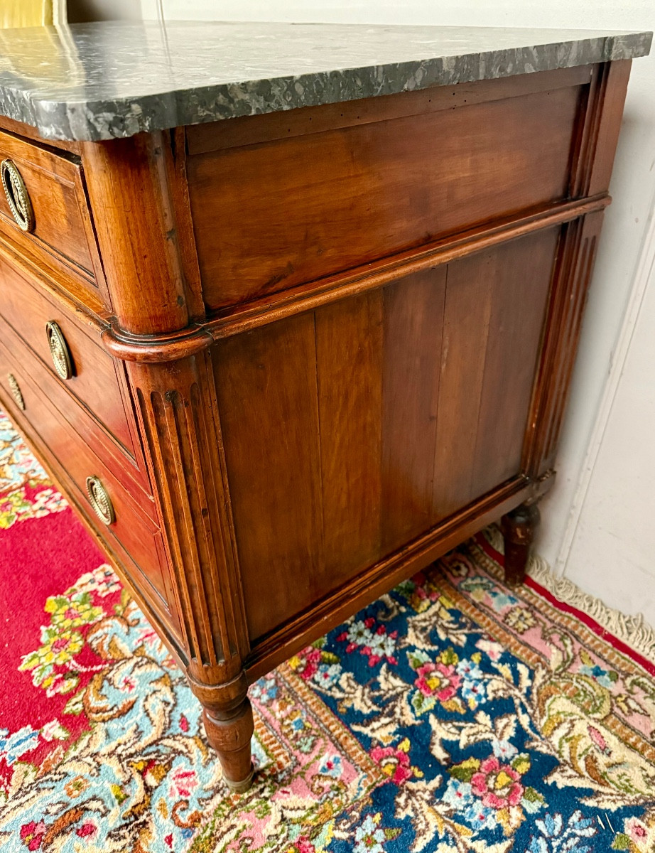 Commode Louis XVI en acajou 18 ème siècle -photo-4