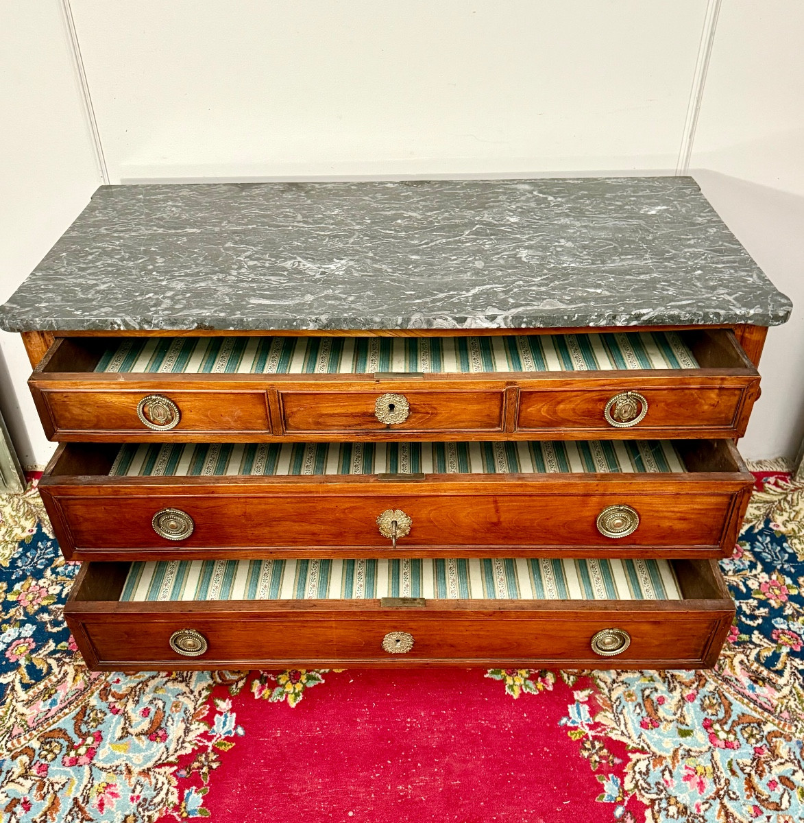 Commode Louis XVI en acajou 18 ème siècle -photo-2