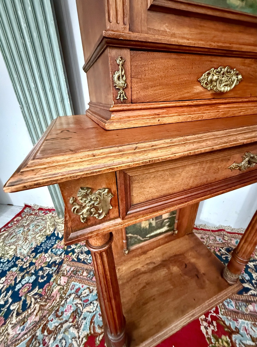 Napoleon III Walnut Cabinet In The Troubadour Style-photo-4