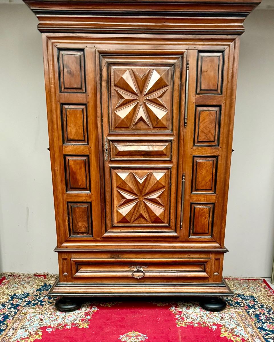 Louis XIII Period Wardrobe In Walnut 17th Century