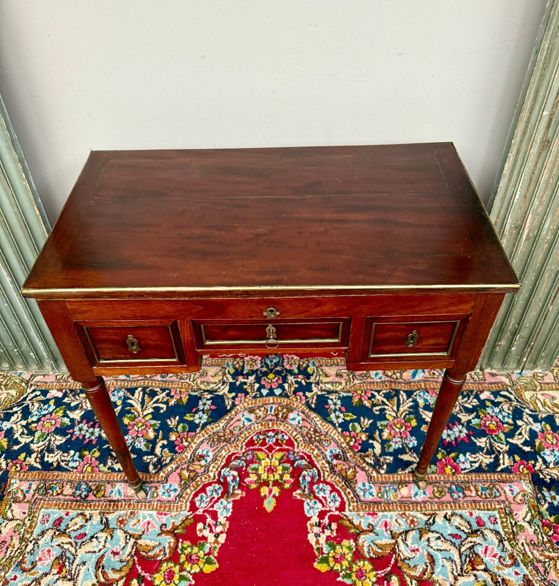 Louis XVI Period Mahogany Man's Dressing Table-photo-2