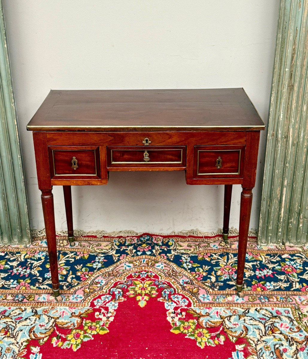 Louis XVI Period Mahogany Man's Dressing Table-photo-4