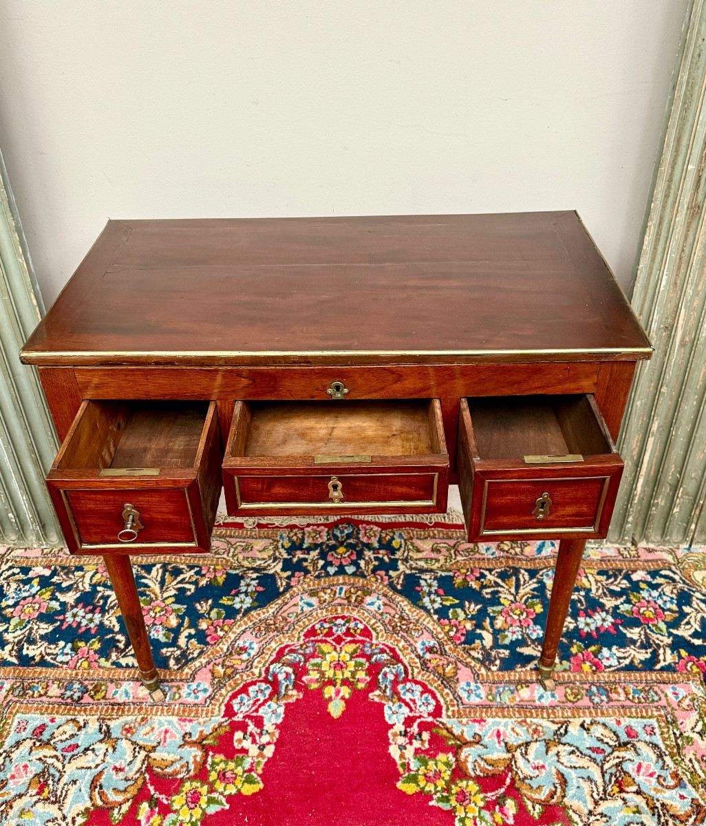 Louis XVI Period Mahogany Man's Dressing Table-photo-2
