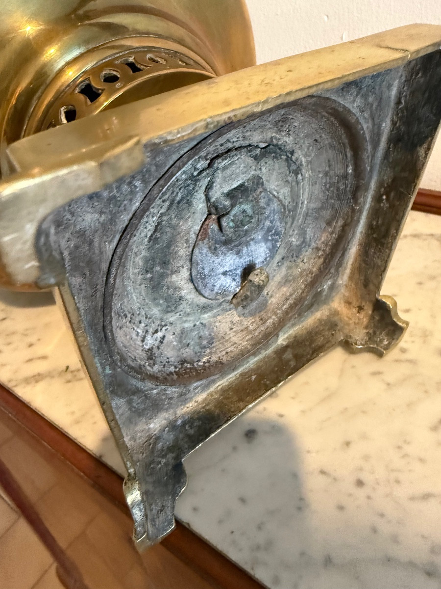 Samovar russe en laiton  XIX ème -photo-5