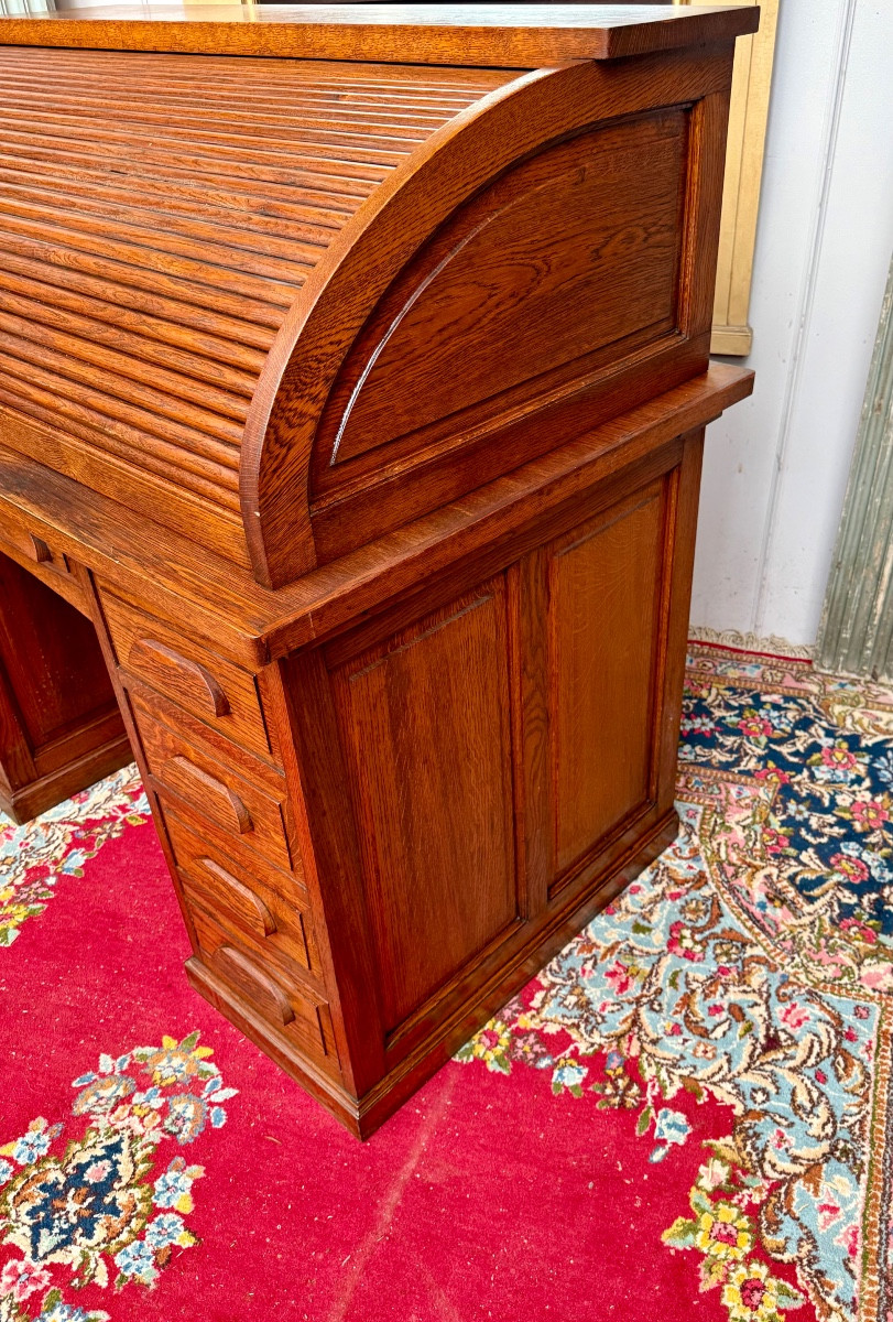 Solid Oak American Desk-photo-4