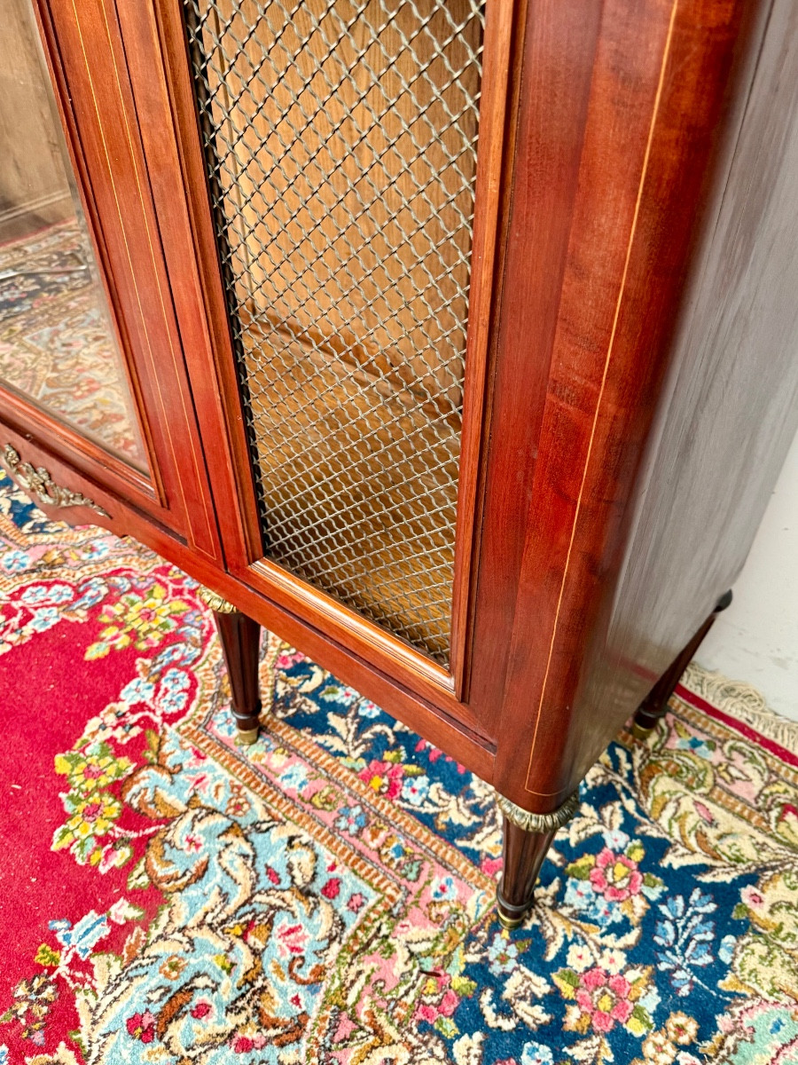 Mahogany Bookcase In The Louis XVI Style From The 19th Century-photo-2