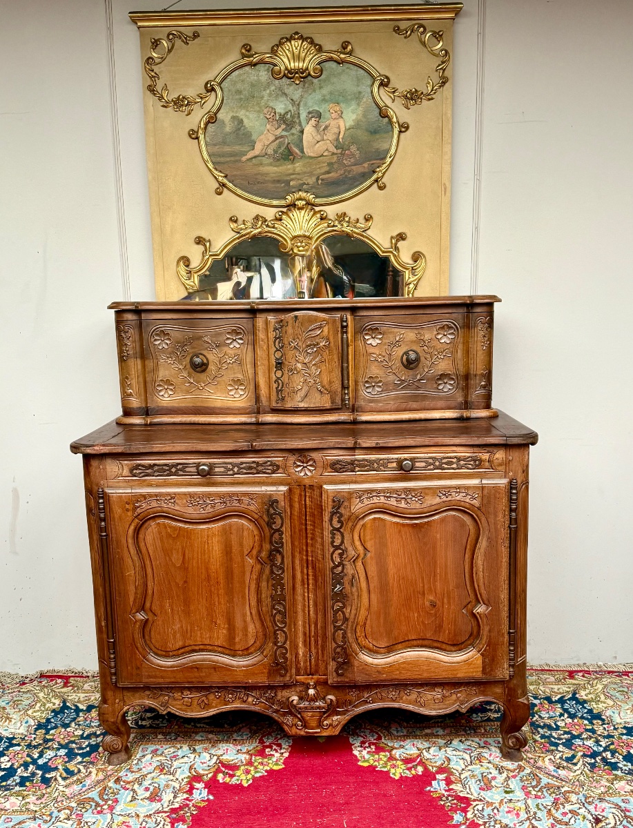 Buffet glissant provençal  d’époque louis xv  18 ème siècle -photo-2