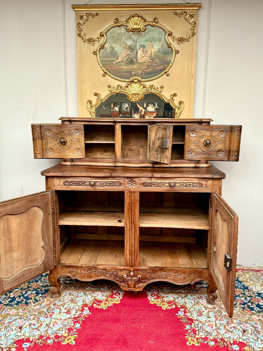 Buffet glissant provençal  d’époque louis xv  18 ème siècle -photo-3