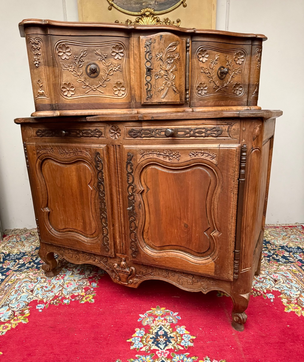 Buffet glissant provençal  d’époque louis xv  18 ème siècle -photo-8