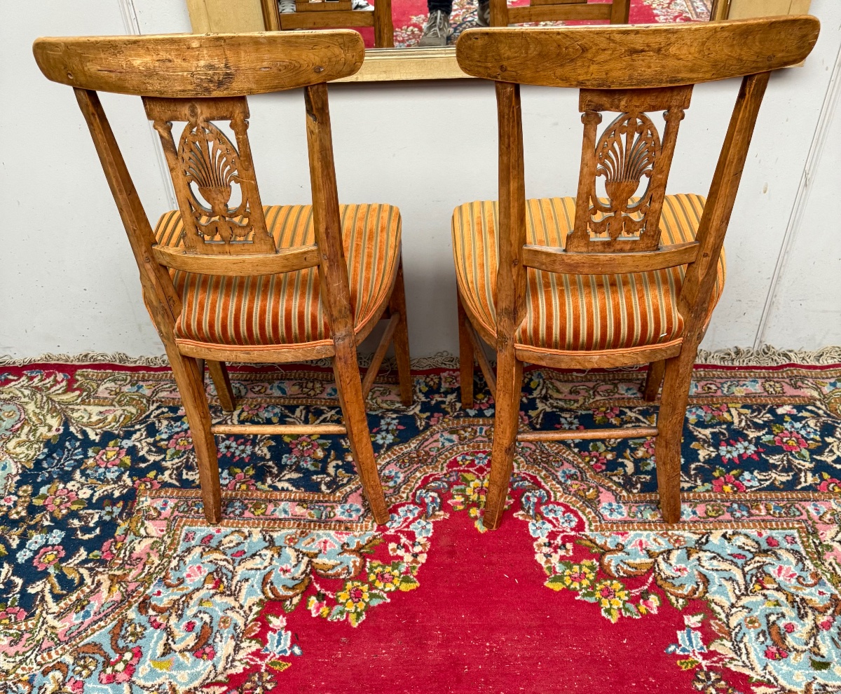 Paire de chaises d’époque directoire  18 ème siècle -photo-2