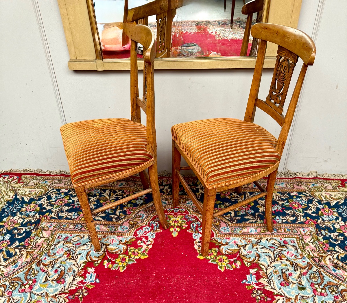 Paire de chaises d’époque directoire  18 ème siècle -photo-3