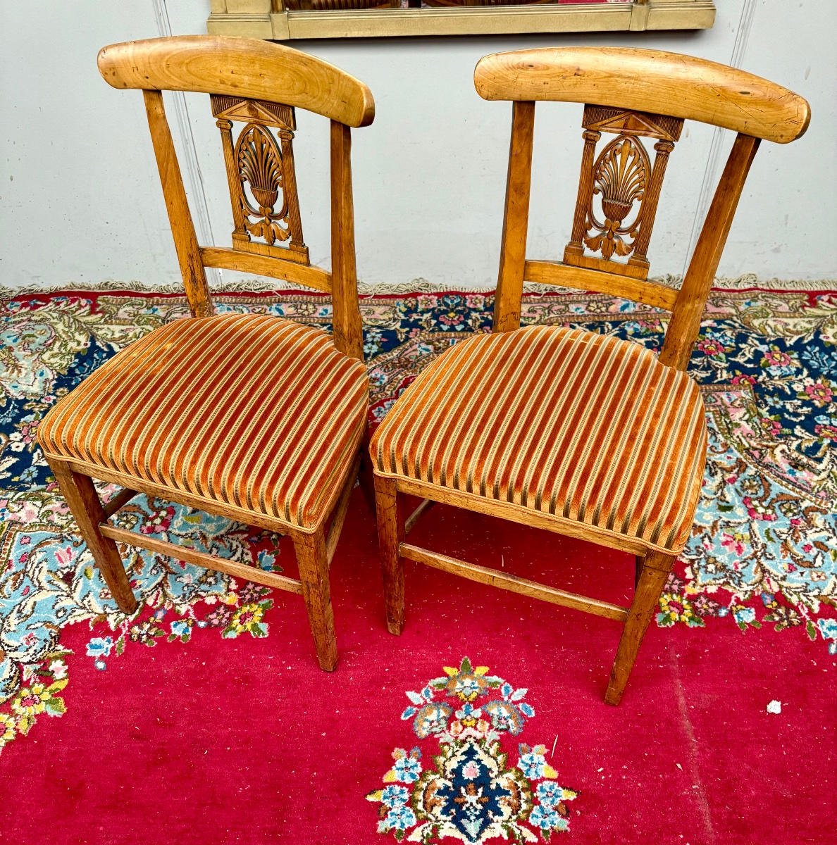 Paire de chaises d’époque directoire  18 ème siècle -photo-1