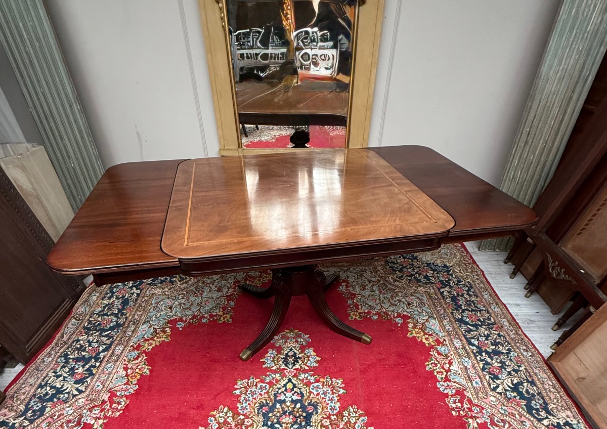 Mahogany Dining Table With Extensions, English Style-photo-4