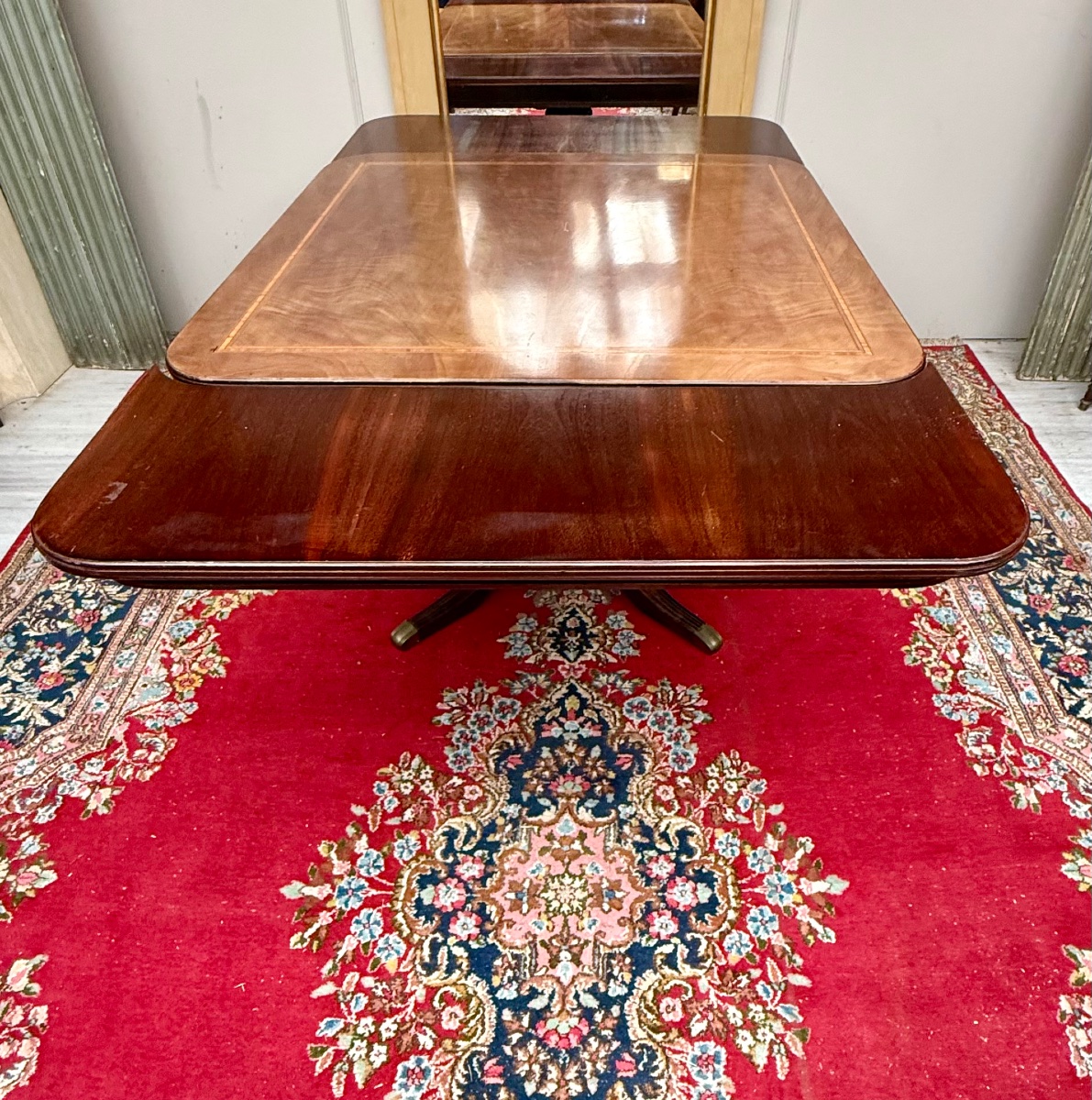 Mahogany Dining Table With Extensions, English Style-photo-5