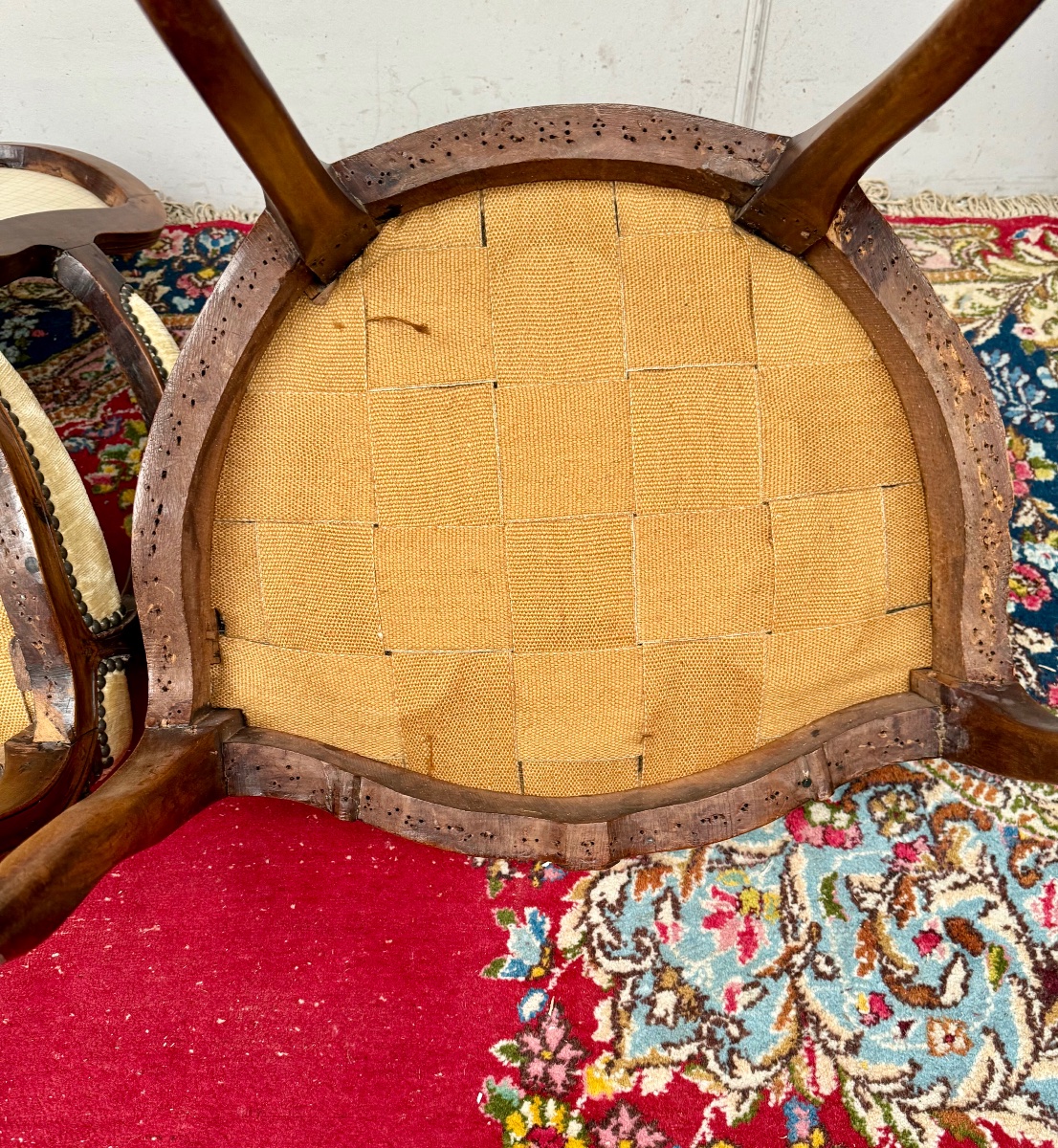 Suite de deux fauteuils cabriolet d’époque Louis XV -photo-6