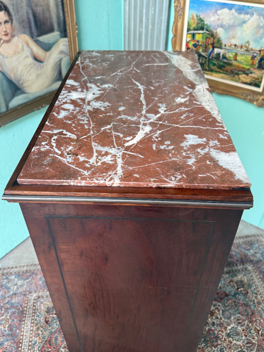 Chiffonnier formant secrétaire de style Louis XVI -photo-2