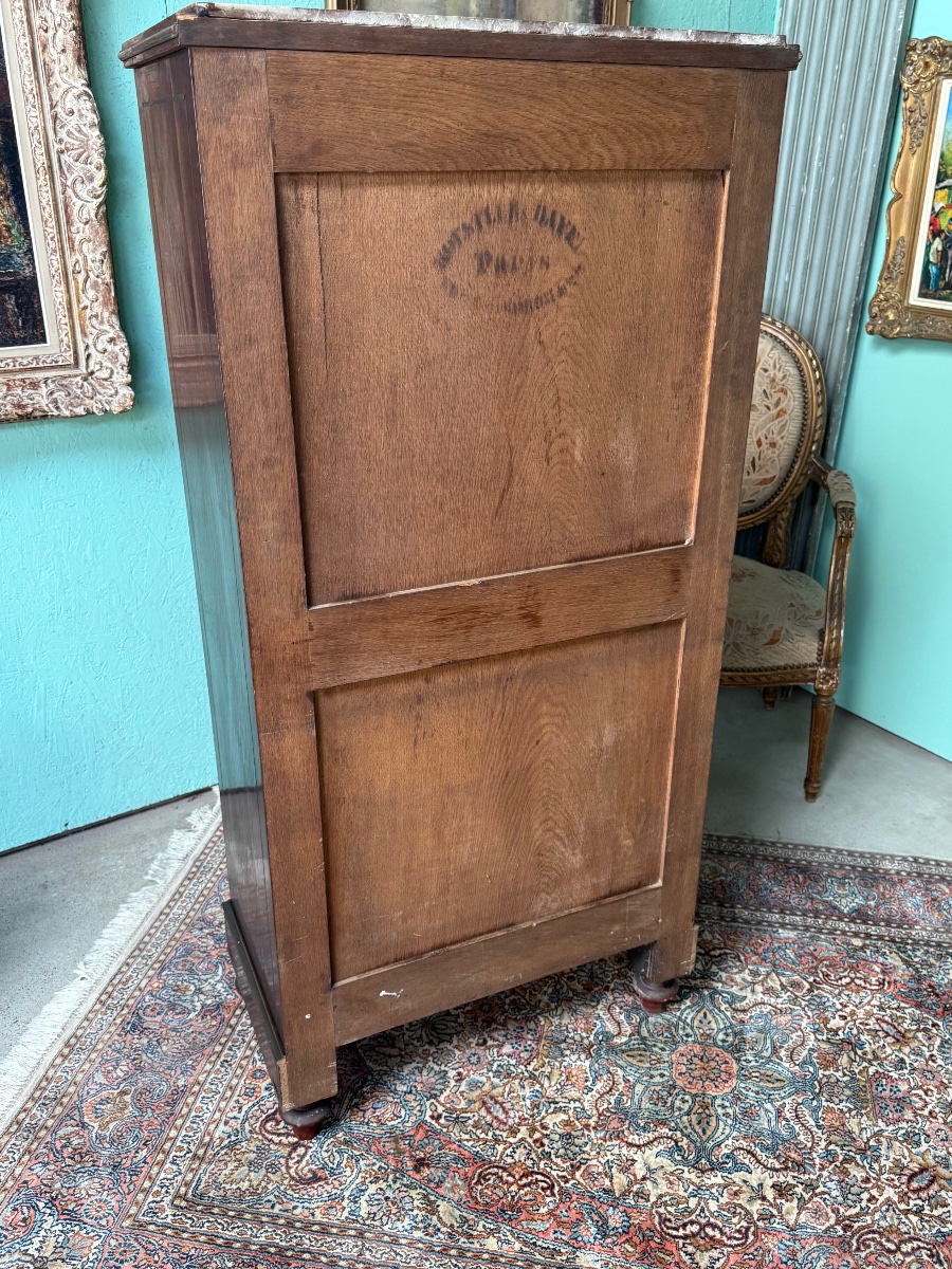 Chiffonnier formant secrétaire de style Louis XVI -photo-6