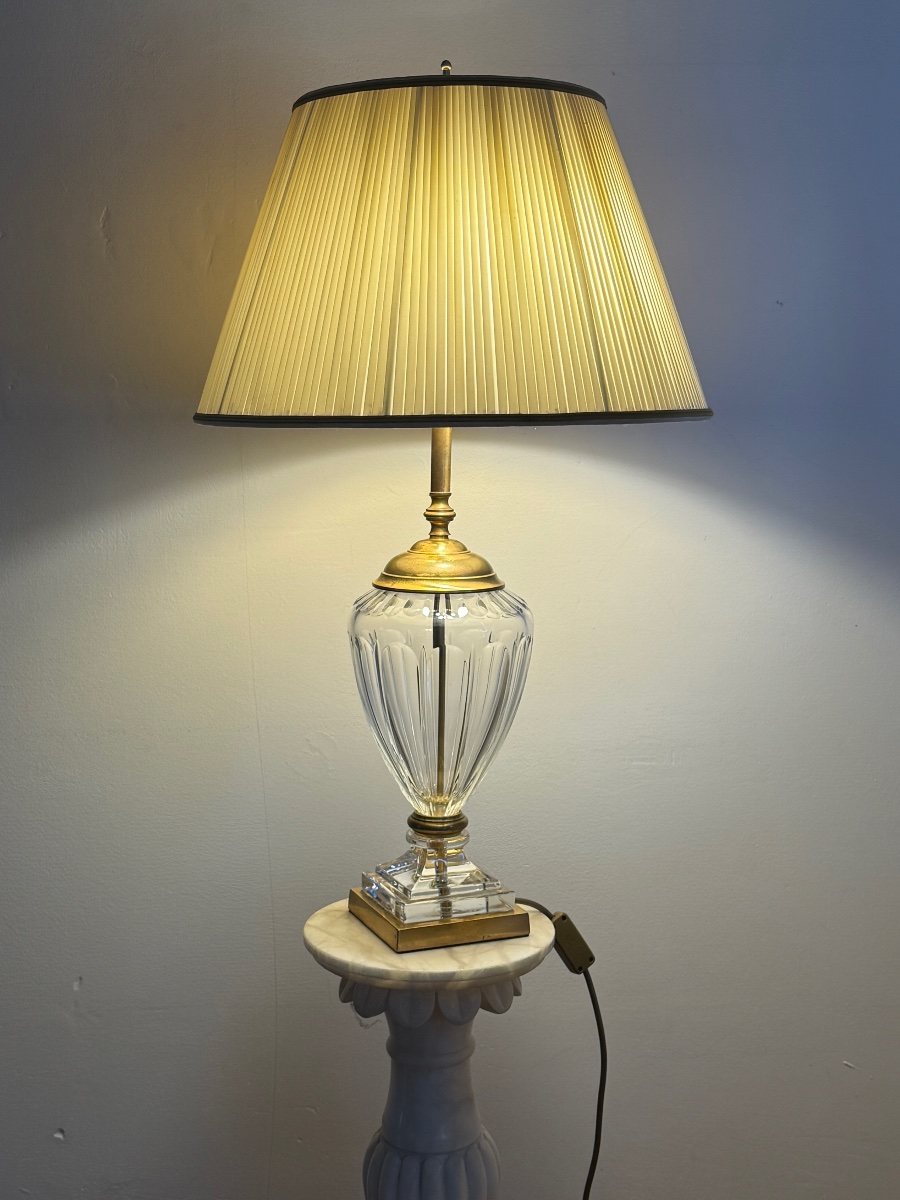 Lampe en verre et bronze provenant de l’hôtel Carlton à cannes -photo-4