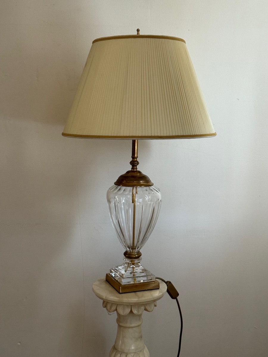 Lampe en verre et bronze provenant de l’hôtel Carlton à cannes -photo-1