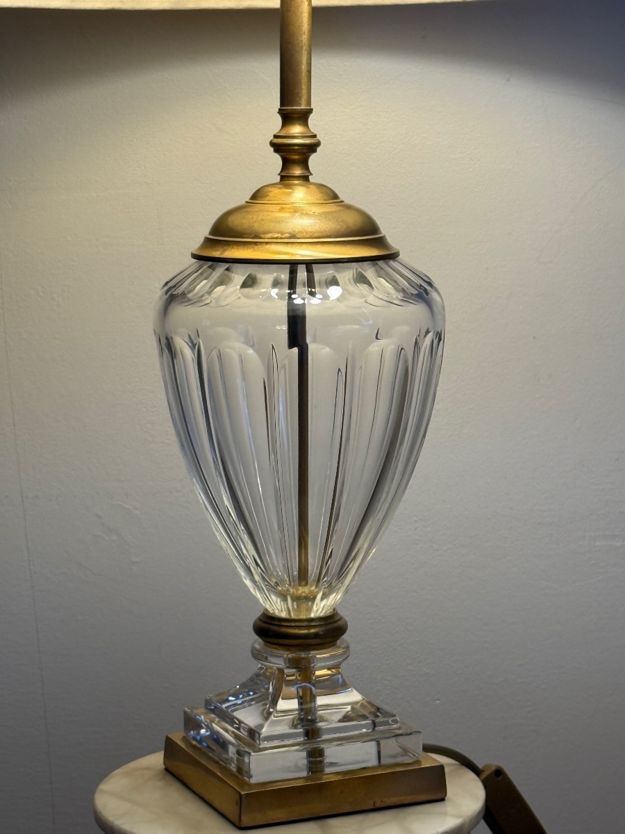 Lampe en verre et bronze provenant de l’hôtel Carlton à cannes -photo-2