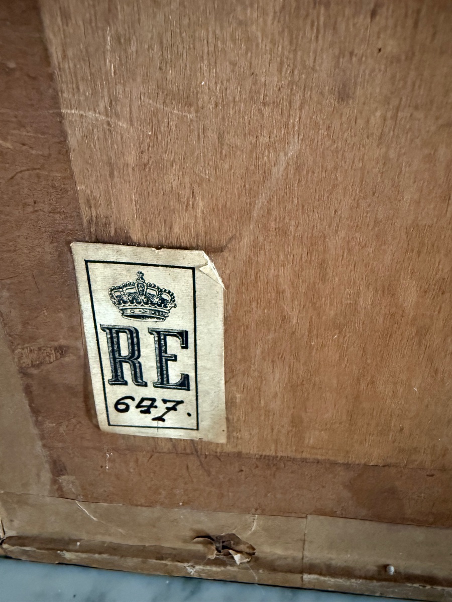 Dessin à la plume de Bernard Partridge  étiquette au dos reine Élisabeth -photo-2