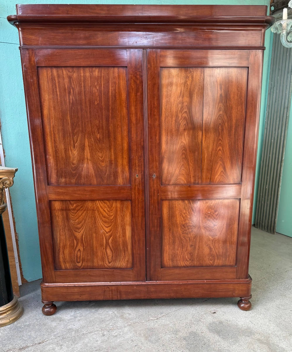 Armoire Louis Philippe en acajou d’époque 19 ème -photo-4