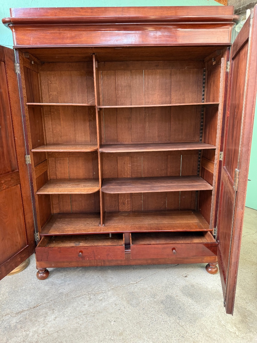 Armoire Louis Philippe en acajou d’époque 19 ème -photo-1