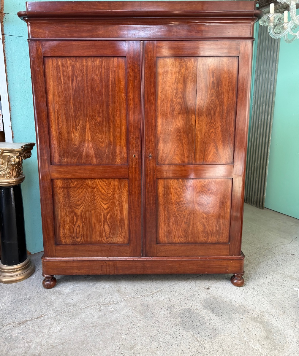 Armoire Louis Philippe en acajou d’époque 19 ème -photo-3