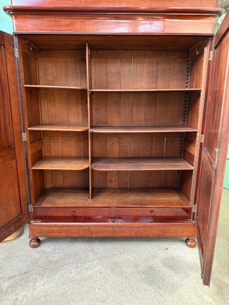 Armoire Louis Philippe en acajou d’époque 19 ème -photo-4