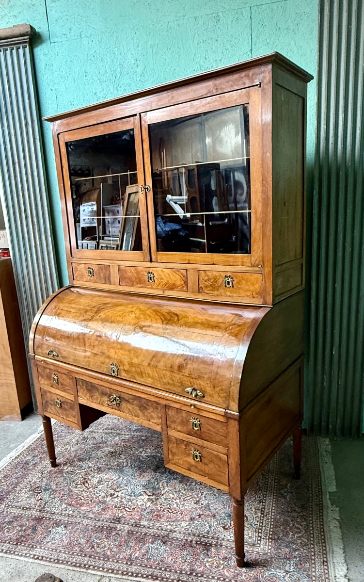 18th-century Directoire-period Mahogany Cylinder Desk -photo-2