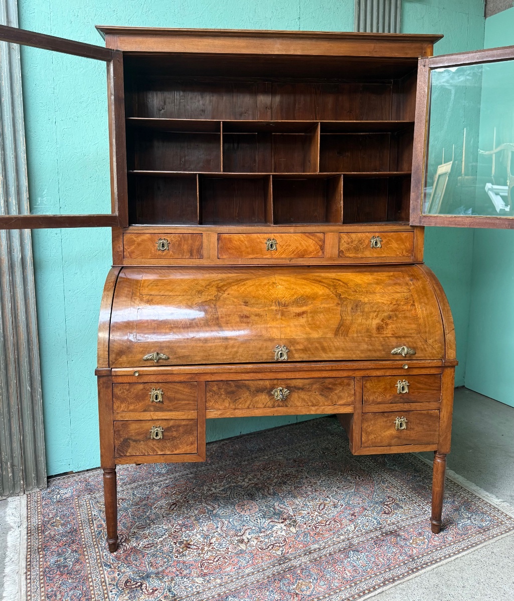 18th-century Directoire-period Mahogany Cylinder Desk -photo-3